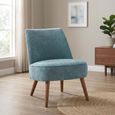 Reagan Accent Armless Chair - Teal - Fabric and Wood
