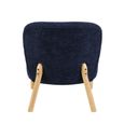 Alana Accent Armless Chair - Denim Blue - Fabric and Wood