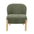 Alana Accent Armless Chair - Moss Green - Fabric and Wood