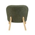 Alana Accent Armless Chair - Moss Green - Fabric and Wood