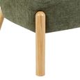 Alana Accent Armless Chair - Moss Green - Fabric and Wood