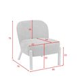 Alana Accent Armless Chair - Moss Green - Fabric and Wood
