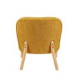 Alana Accent Armless Chair - Ochre Yellow - Fabric and Wood
