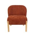 Alana Accent Armless Chair - Rust Orange - Fabric and Wood
