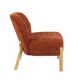 Alana Accent Armless Chair - Rust Orange - Fabric and Wood
