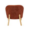 Alana Accent Armless Chair - Rust Orange - Fabric and Wood