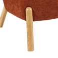 Alana Accent Armless Chair - Rust Orange - Fabric and Wood