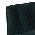 Bella Swivel Accent Armless Chair - Dark Green and Matt Black - Fabric 