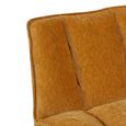 Bella Swivel Accent Armless Chair - Ochre Yellow and Matt Black - Fabric 