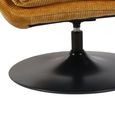 Bella Swivel Accent Armless Chair - Ochre Yellow and Matt Black - Fabric 
