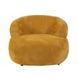 Daisy Accent Chair - Curved Back - Mustard Yellow - Fabric