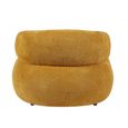 Daisy Accent Chair - Curved Back - Mustard Yellow - Fabric