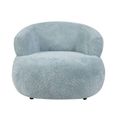 Daisy Accent Chair - Curved Back - Teal Blue - Fabric