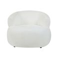 Daisy Accent Chair - Curved Back - White - Fabric