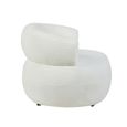 Daisy Accent Chair - Curved Back - White - Fabric