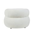 Daisy Accent Chair - Curved Back - White - Fabric