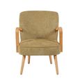 Eliza Accent Armchair - Forest Green - Fabric and Wood