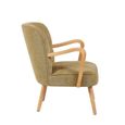 Eliza Accent Armchair - Forest Green - Fabric and Wood