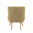 Eliza Accent Armchair - Forest Green - Fabric and Wood
