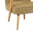 Eliza Accent Armchair - Forest Green - Fabric and Wood