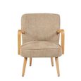 Eliza Accent Armchair - Oatmeal - Fabric and Wood