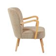 Eliza Accent Armchair - Oatmeal - Fabric and Wood