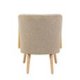 Eliza Accent Armchair - Oatmeal - Fabric and Wood