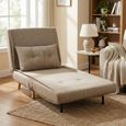 Freya Accent Armless Chair - Beige - Fabric