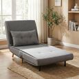 Freya Accent Armless Chair - Grey - Fabric