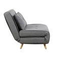 Freya Accent Armless Chair - Grey - Fabric