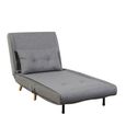 Freya Accent Armless Chair - Grey - Fabric