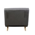 Freya Accent Armless Chair - Grey - Fabric