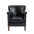 Harlow Accent Armchair - Black - Leather Look Fabric