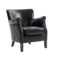 Harlow Accent Armchair - Black - Leather Look Fabric