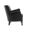 Harlow Accent Armchair - Black - Leather Look Fabric