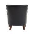 Harlow Accent Armchair - Black - Leather Look Fabric