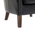Harlow Accent Armchair - Black - Leather Look Fabric