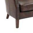 Harlow Accent Armchair - Tan - Leather Look Fabric