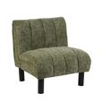 Lily Accent Armless Chair - Green - Fabric