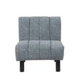Lily Accent Armless Chair - Grey - Fabric