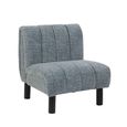 Lily Accent Armless Chair - Grey - Fabric