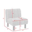 Lily Accent Armless Chair - Oatmeal - Fabric