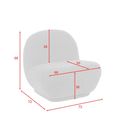 Maisie Accent Armless Chair - Grey - Fabric
