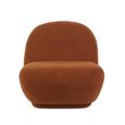 Maisie Accent Armless Chair - Rust Orange - Fabric