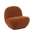Maisie Accent Armless Chair - Rust Orange - Fabric