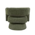 Orla Swivel Accent Chair - Curved Back - Green - Fabric