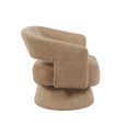Orla Swivel Accent Chair - Curved Back - Oatmeal - Fabric