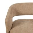 Orla Swivel Accent Chair - Curved Back - Oatmeal - Fabric
