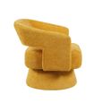 Orla Swivel Accent Chair - Curved Back - Ochre - Fabric