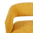 Orla Swivel Accent Chair - Curved Back - Ochre - Fabric